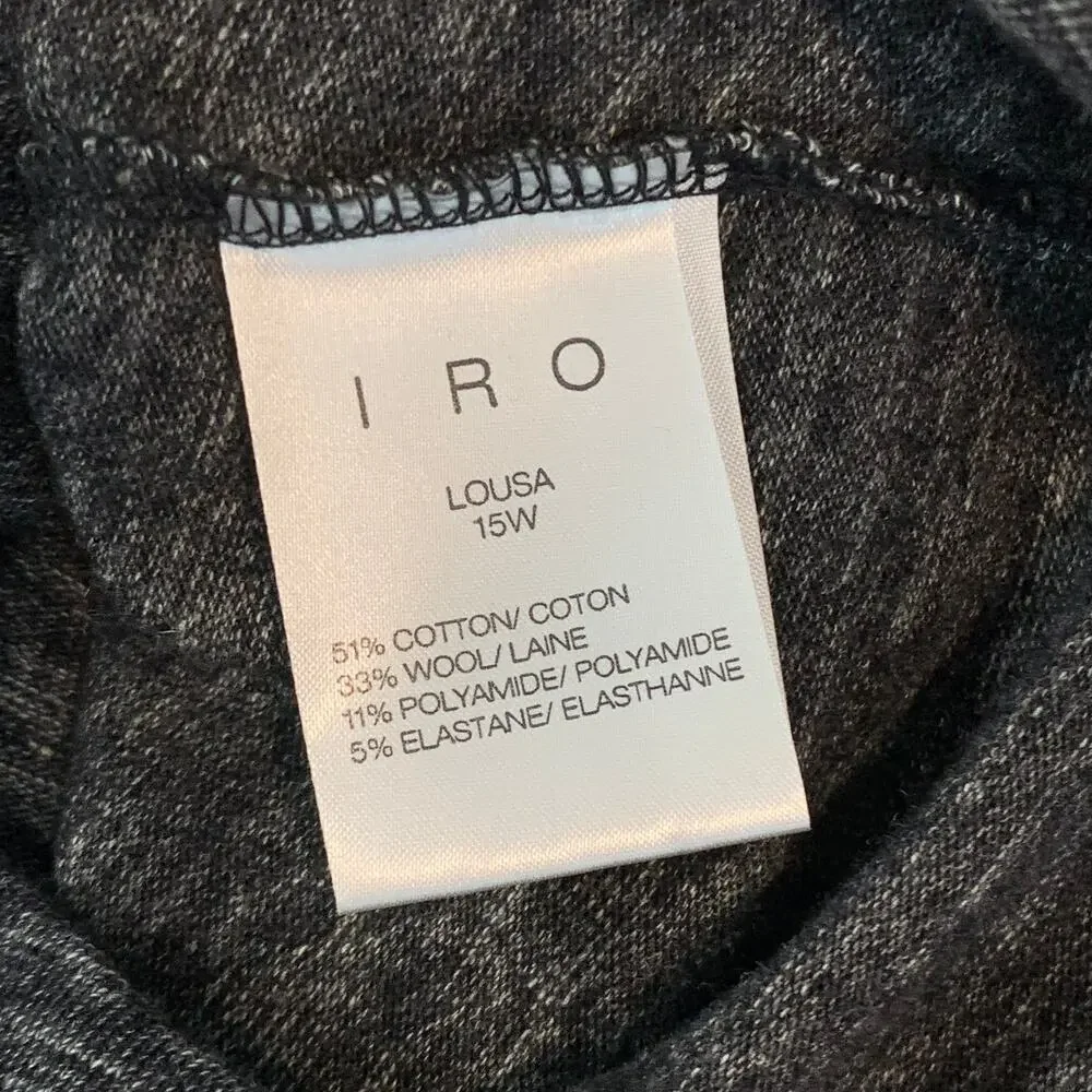 IRO Lousa Skirt Knotted Wrap Wool Blend Pencil Skirt, Heather Gray